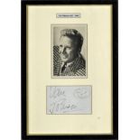 Van Johnson 12x9 framed and mounted signature piece includes 5x3 signed b/w photo, 4x3 signed