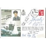 WW2 Uboat commanders multisigned cover 3. Squadron Leader T. M Bulloch DSO, DFC flown cover signed