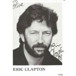 Eric Clapton signed 6x4 b/w photo. English rock and blues guitarist, singer, and songwriter. He is