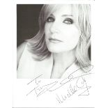 Michelle Collins signed 8x6 b/w photo. British actress. Dedicated. Good Condition. All signed pieces