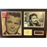 James Garner 15x24 overall mounted signature piece includes 12x10 Picture Show Magazine cover from