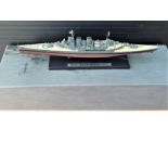 World War Two small scale model Battleship HMS Hood in original box. HMS Hood (pennant number 51)
