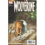 Marvel Comic Wolverine Coyote Crossing Part 3 (PSR+9) signed on the cover by writer Greg Rucka. Good