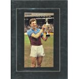 Football Alvin Martin 16x12 mounted signature piece pictured in West Ham Kit receiving player of the