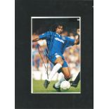 Football Ruud Gullit 16x12 mounted signature piece pictured in action for Chelsea. Dutch football