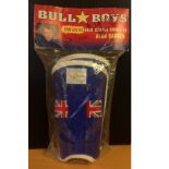 Alan Hansen bull boys shin pads signed on the packaging and on the pads. Alan David Hansen (born