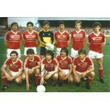 Mickey Thomas Signed Wales Team 8x12 Photo. Good Condition. All signed pieces come with a