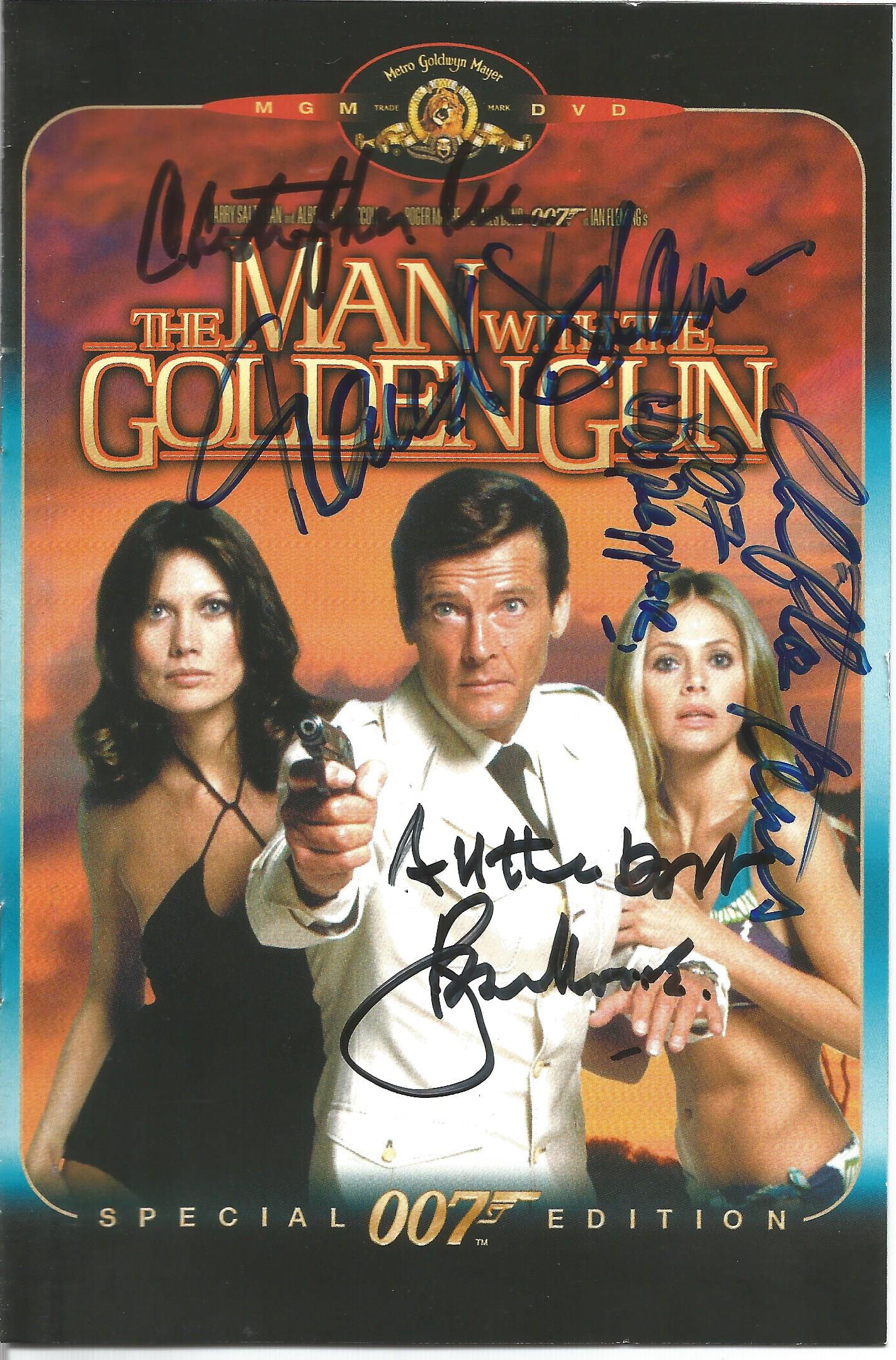 James Bond The Man with the Golden Gun DVD case signed by Roger Moore on cover and inside sleeve - Image 2 of 2