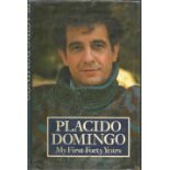 Placido Domingo signed hardback book My First 40 years signed to title page. Good Condition. All
