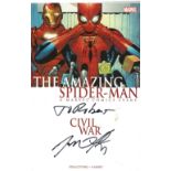 J. Michael Straczynski signed marvel softback book "The Amazing Spider-Man Civil War". Good