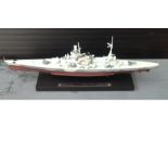 World War Two small scale model Battleship Scharnhorst Battleship in original box. The Scharnhorst