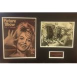 Brigitte Bardot 15x24 overall mounted signature piece includes 12x9 Picture show magazine cover