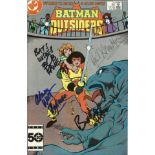 DC Comic Batman and the outsiders Aug 85 signed on the cover by Batman Adam West, Robin Burt Ward