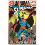 DC Comic Annual Superman (1984 no 10) signed on the cover by Eduardo Barreto, Curt Swann and