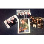 Music signed collection. 4 photos signed by The Dakotas, IM5, Jeff Foxworthy and Ernie Haase and