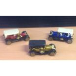 Classic three car die cast model collection made by Corgi in original box. Good Condition. All