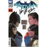 DC Universe Comic Batman Double Date (37) signed on the cover by Batman Adam West. Good Condition.