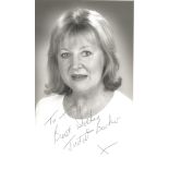 Judith Barker signed 8x5 b/w photo. British actress. Dedicated. Good Condition. All signed pieces