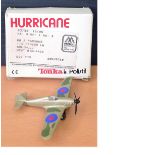 Historic Hawker Hurricane plane die cast model made by Tonka in original box. Good Condition. All