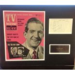 Ted Ray 15x19 overall mounted signature piece includes 12x10 Tv Mirror and Disc News magazine
