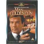 James Bond The Man with the Golden Gun DVD case signed by Roger Moore on cover and inside sleeve