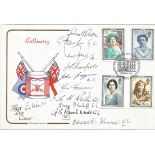 Victoria and George Cross multisigned cover. 1990 Gallantry cover signed by Ian Fraser VC, Edward