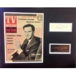 Ludovic Kennedy 15x19 mounted signature piece includes 12x10 Tv Mirror and Disc News magazine