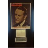 George Sanders 20x12 overall mounted signature piece includes 12x10 Picturegoer magazine cover