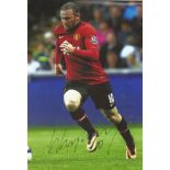 Football Wayne Rooney 12x8 signed colour photo pictured in action for Manchester United. Wayne