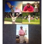 Golf collection five 12x8 signed colour photos from PGA tour players from around the world