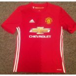 Football Zlatan Ibrahimovi? signed Manchester United shirt signed on front. Zlatan Ibrahimovi? ( ;