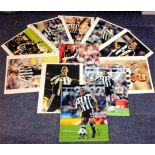 Football collection 10 Newcastle United eleven 10x8 signed colour photos of players that have all