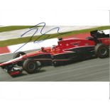 Motor Racing Jules Bianchi 10x8 signed colour photo pictured driving for Marussia in formula one.