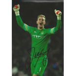 Football Joe Hart 12X8 signed colour photo pictured during his time at Manchester City. Charles