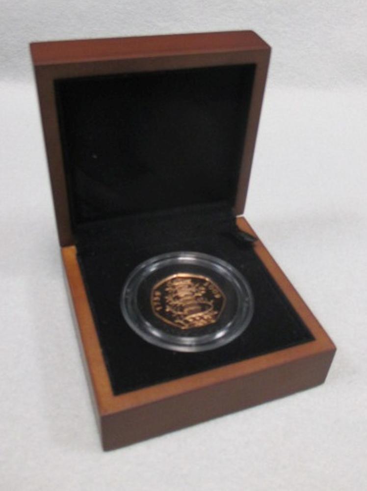 Royal Mint 2009 UK 50p Kew Gardens gold proof coin 15.50 g (boxed)