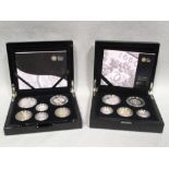 Royal Mint 2010 UK silver celebration set together with a 2011 silver celebration set (both