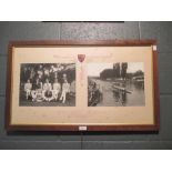 A collection of six Cambridge University Rowing Team vintage photographs, framed (one of Oxford