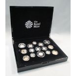 Royal Mint 2013 UK silver proof 15 coin set £5 to 5 pence (boxed)