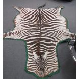 A Plains Zebra skin, (Equus quagga), 236cm (90in) not including tail