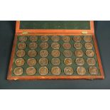 Jean Dassier (1676-1763), a set of thirty-five bronze medallions of the Kings and Queens of