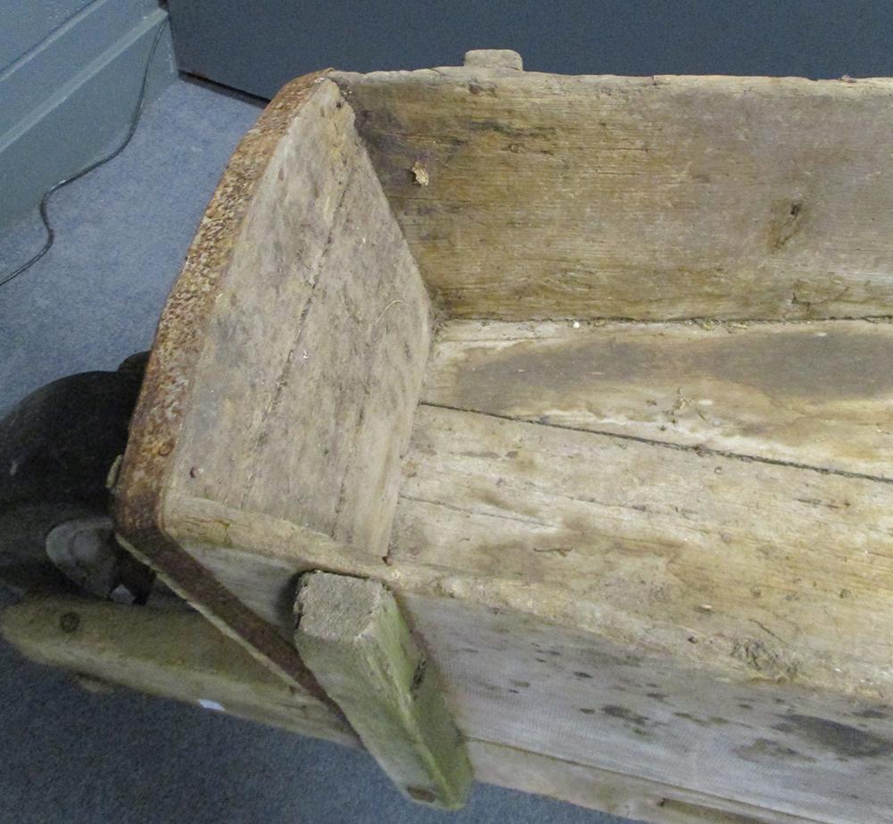 A WWII Aircraft wheel, fitted to a wood garden wheelbarrow - Image 3 of 3