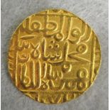 Emperor Akbar type gold coin Weight 10.8g