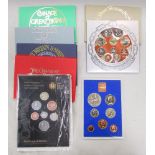 Coinage of Great Britain, 10 folders from the 1970's together with a quantity of proof coinage (