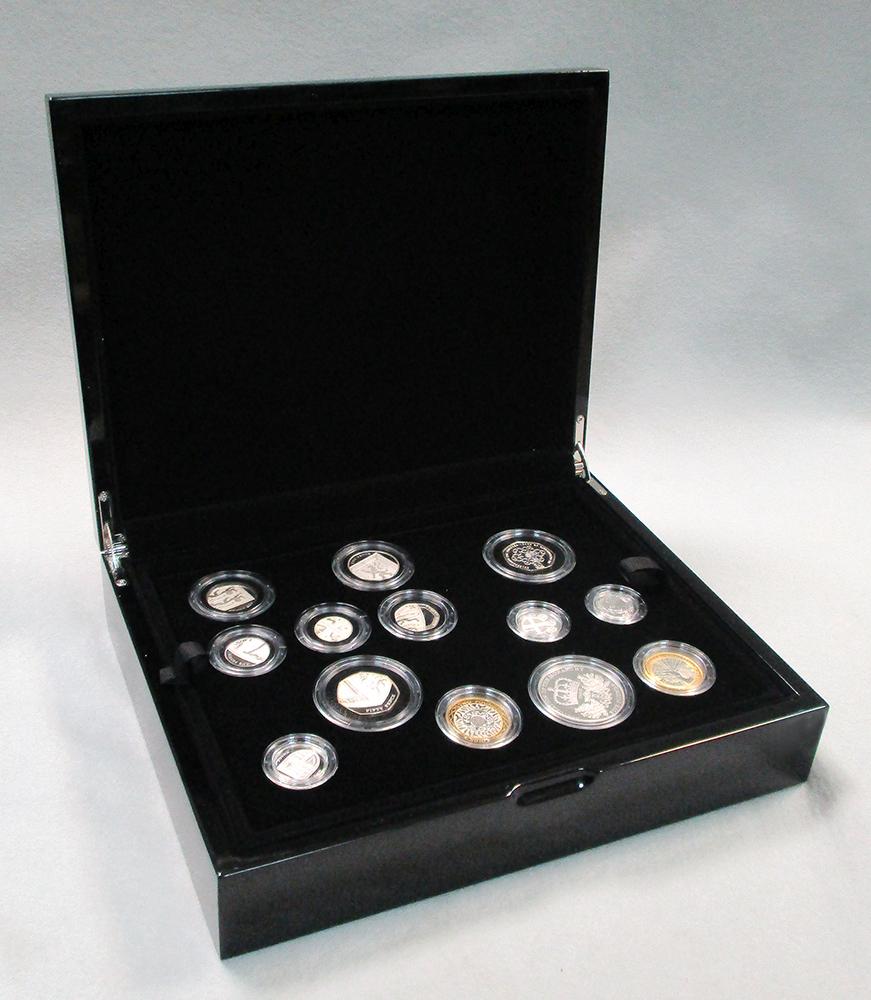 The Royal Mint 2010, the UK silver proof set, £5 to 5 pence, boxed