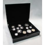 The Royal Mint 2010, the UK silver proof set, £5 to 5 pence, boxed
