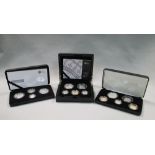 Royal Mint 2008 UK silver proof piedfort 4 coin collection, together with a 2007 UK 5 coin