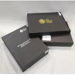 Royal Mint 2013 UK proof collectors' coin set together with a 2009 family silver proof collection, a