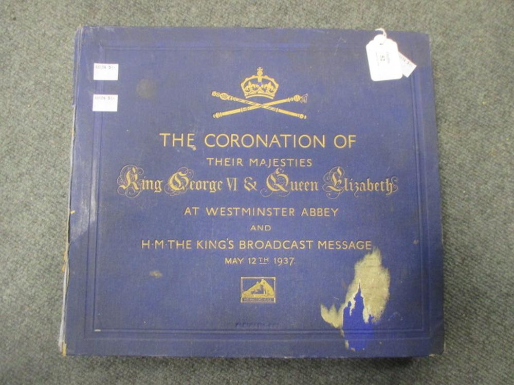 The King's Coronation at Westminster Abbey, 1937 - 79 records in a case, and The King's Speech