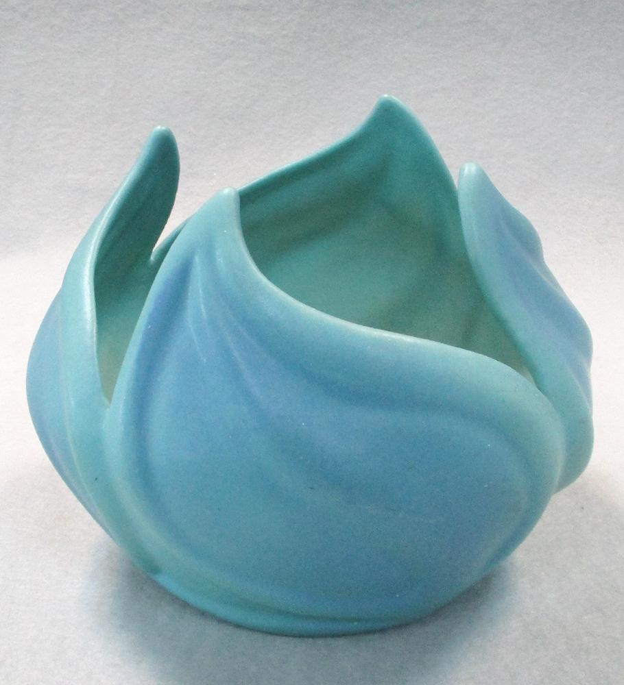 Artus van Briggle, an art pottery bud vase, with turquoise glaze, incised marks 13cm (5in)