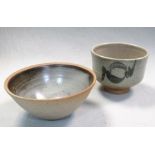 Two St Ives Pottery bowls, each with impressed seal marks (2)